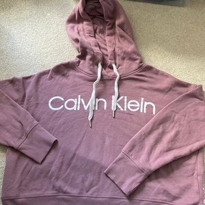 Calvin Klein cropped workout Hoodie